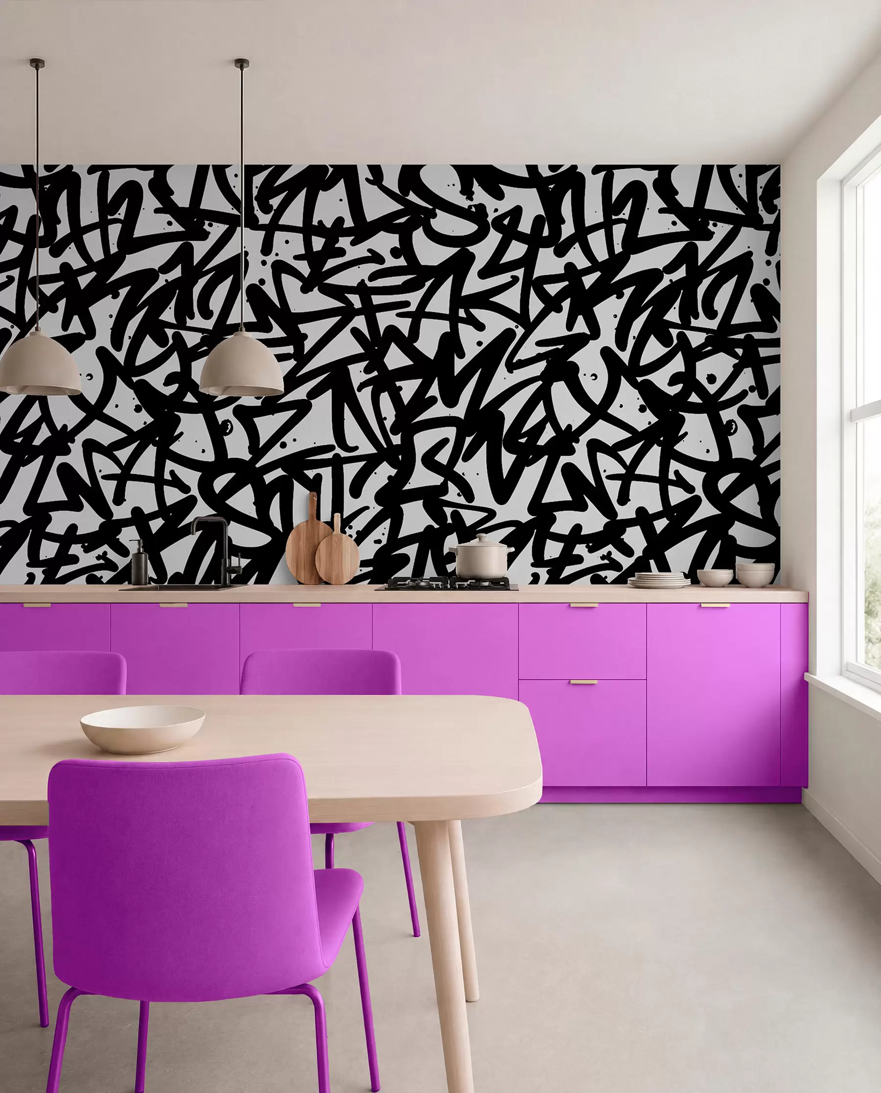 Papier peint Graffiti Emotions : Noir u99087v3