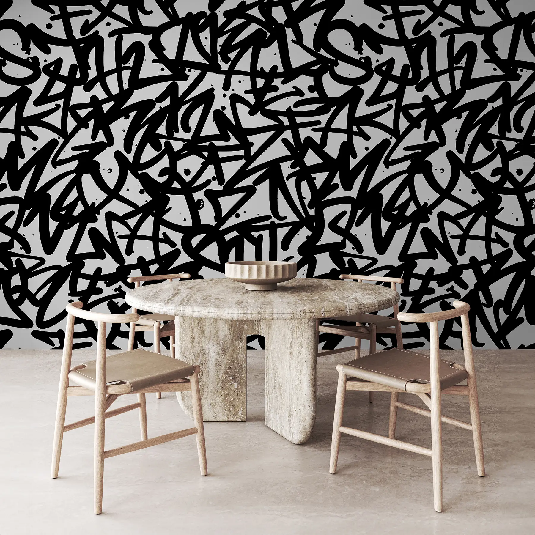 Papier peint Graffiti Emotions : Noir u99087v3