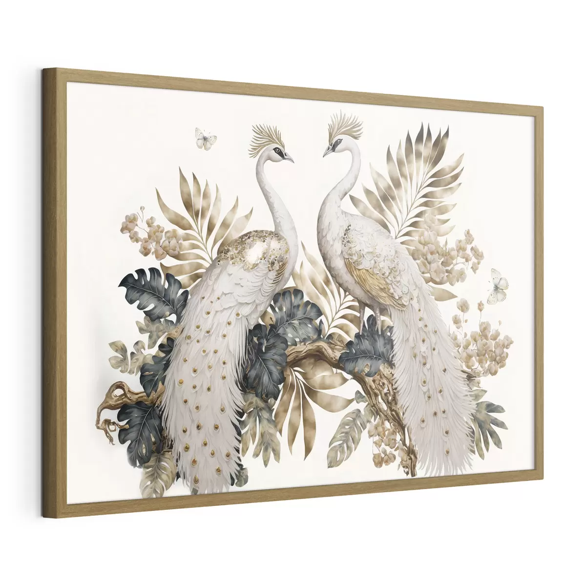 Poster Deux paons blancs f33942