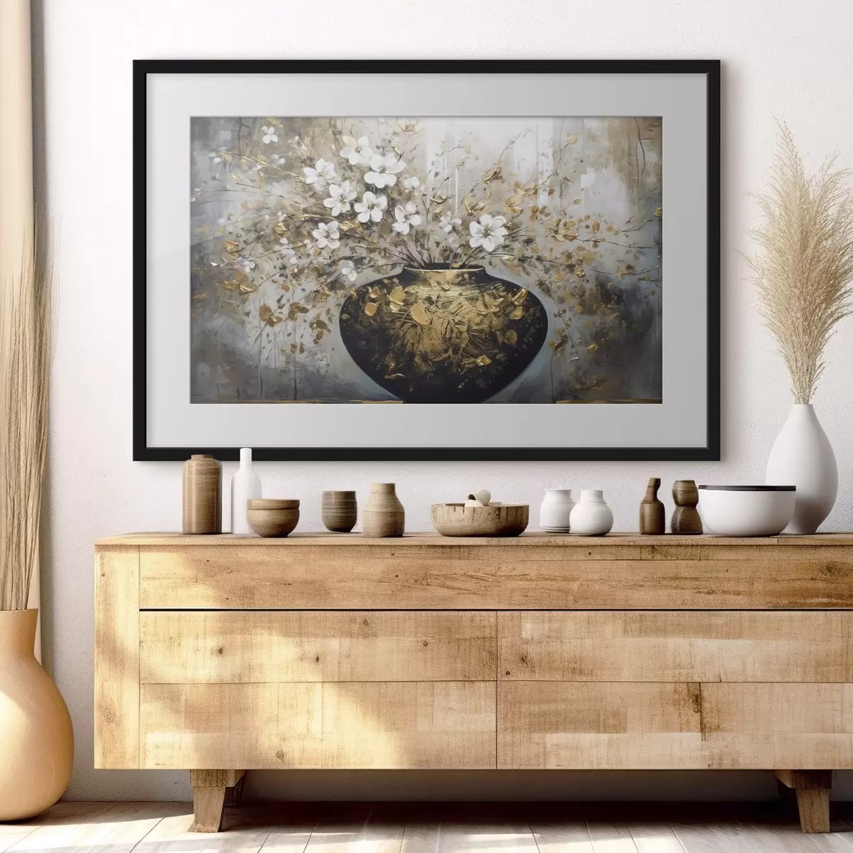 Poster Bouquet dans un vase sombre f35377