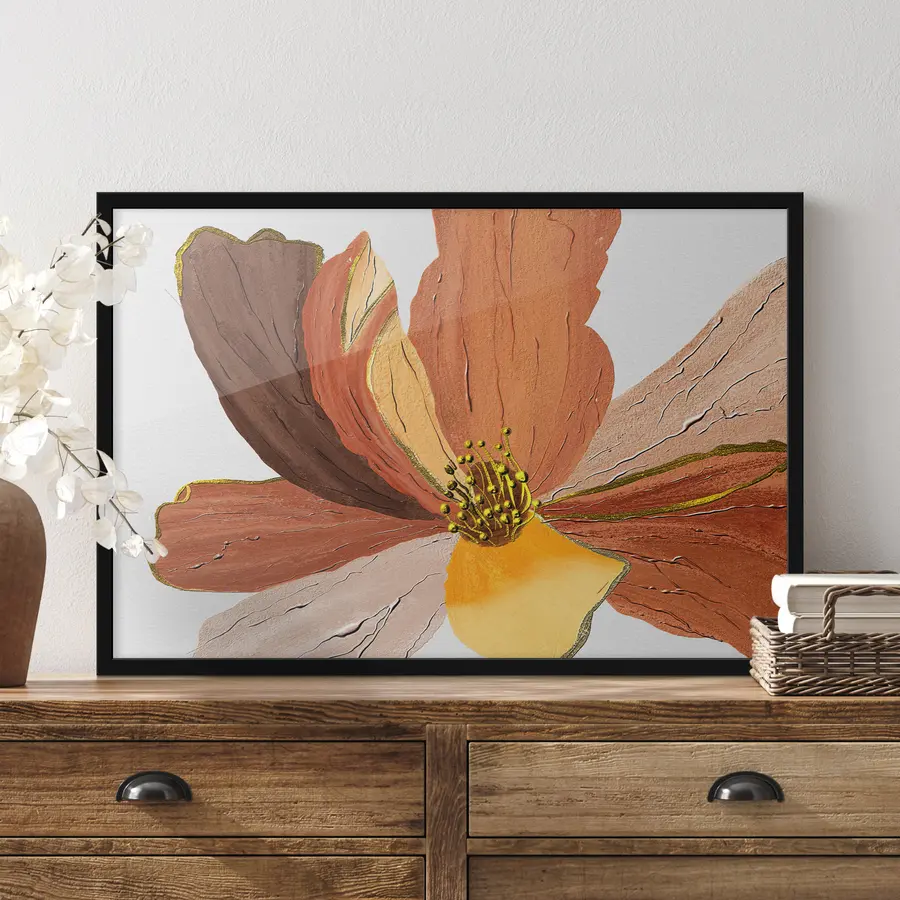 Papier peint Peinture à l'huile d'une fleur f36287