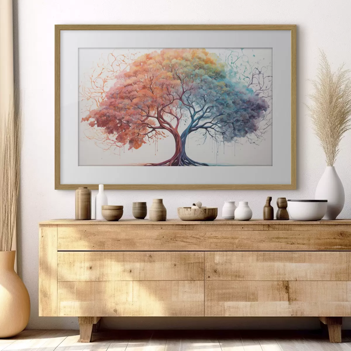 Poster Arbre arc-en-ciel f36444