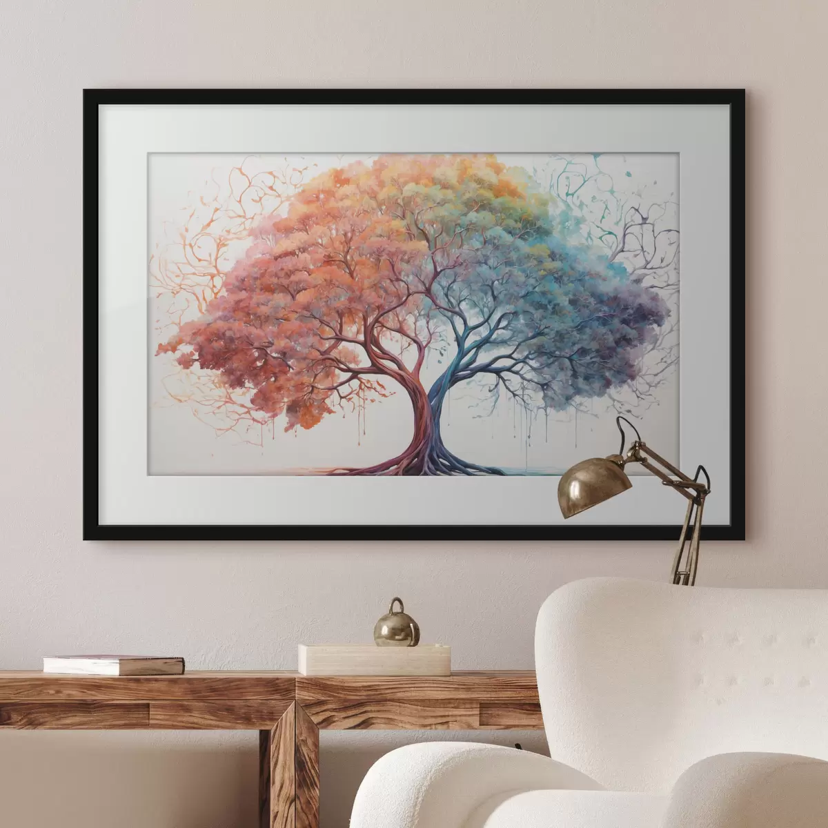 Poster Arbre arc-en-ciel f36444