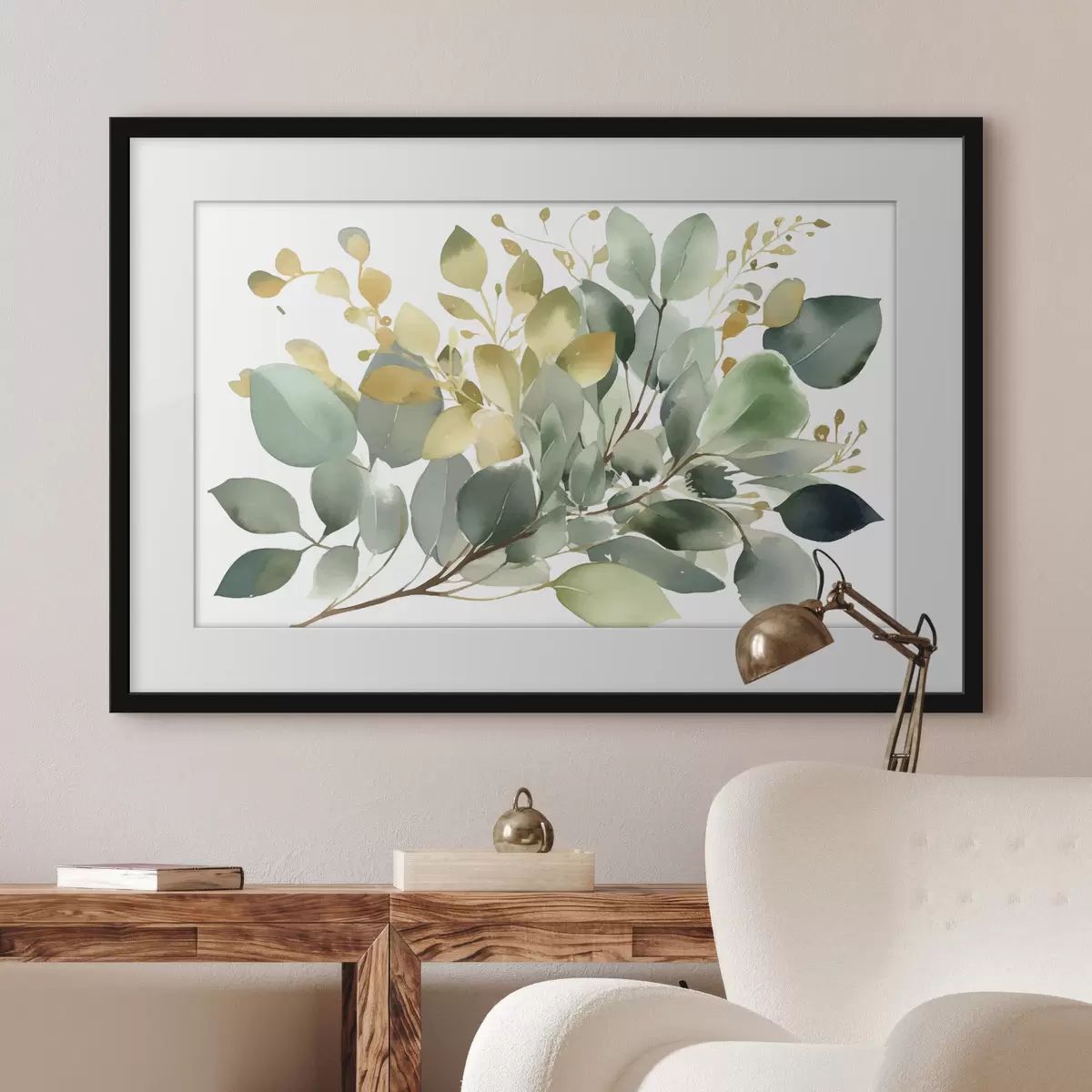 Poster Brins verts et ocres f36365