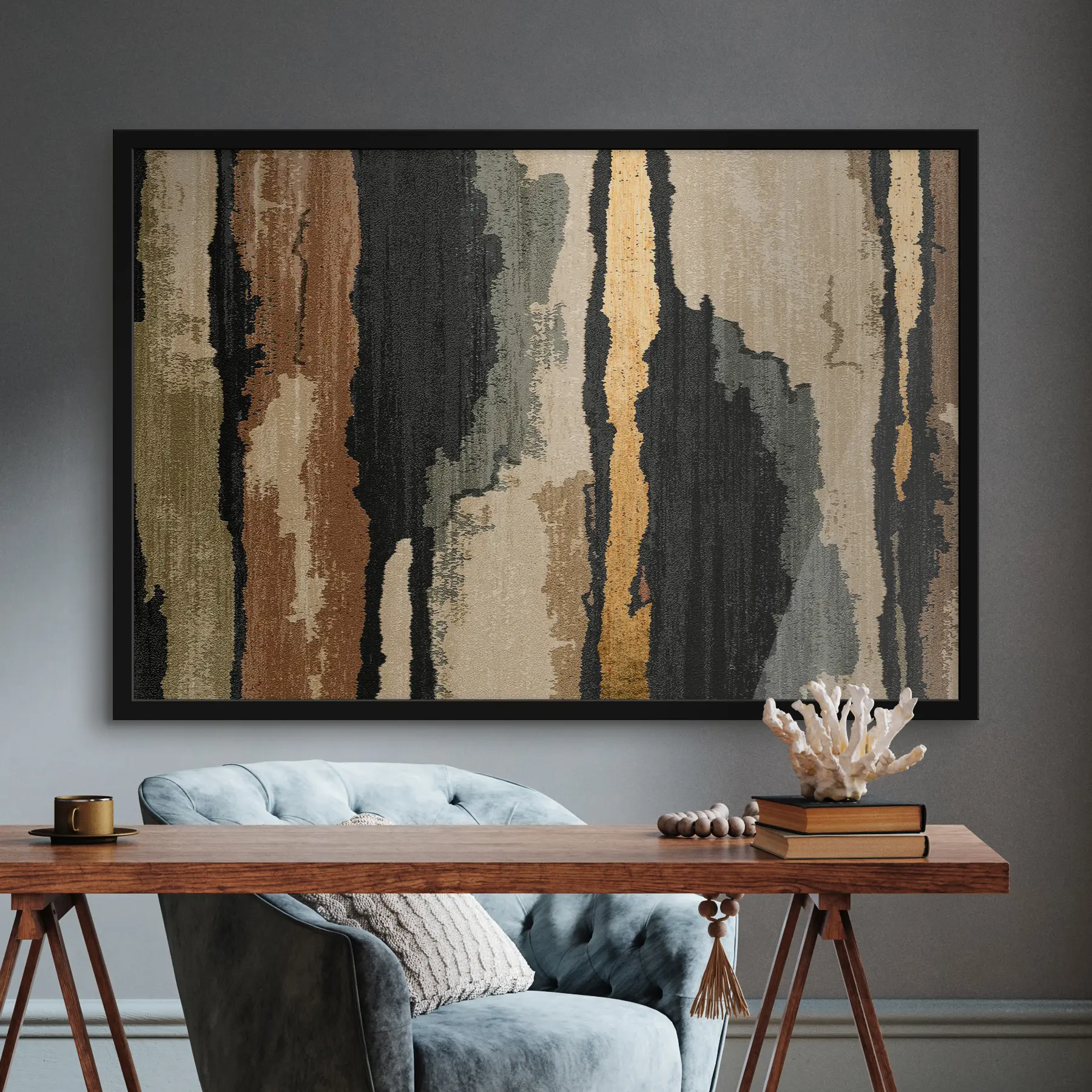 Tableau Peinture abstraite sur tissu f36836