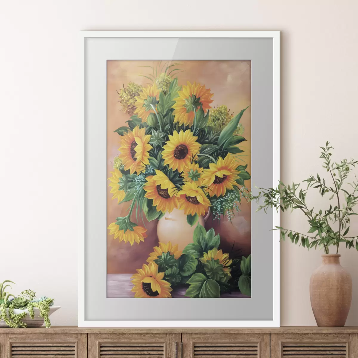 Poster Tournesols dans un vase f00860