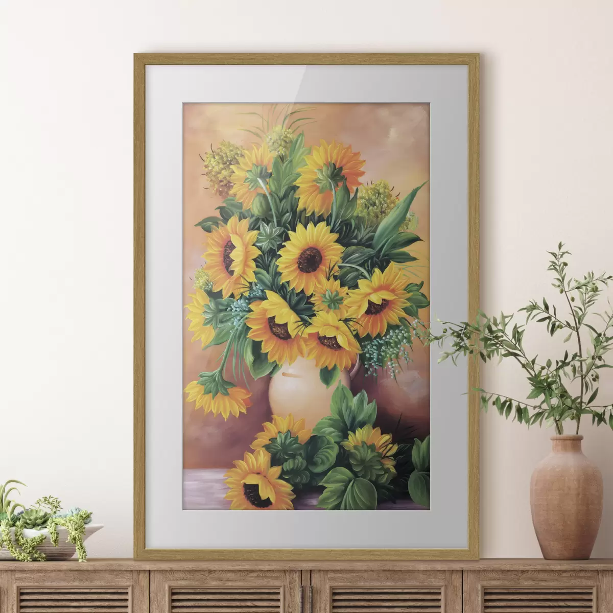 Poster Tournesols dans un vase f00860