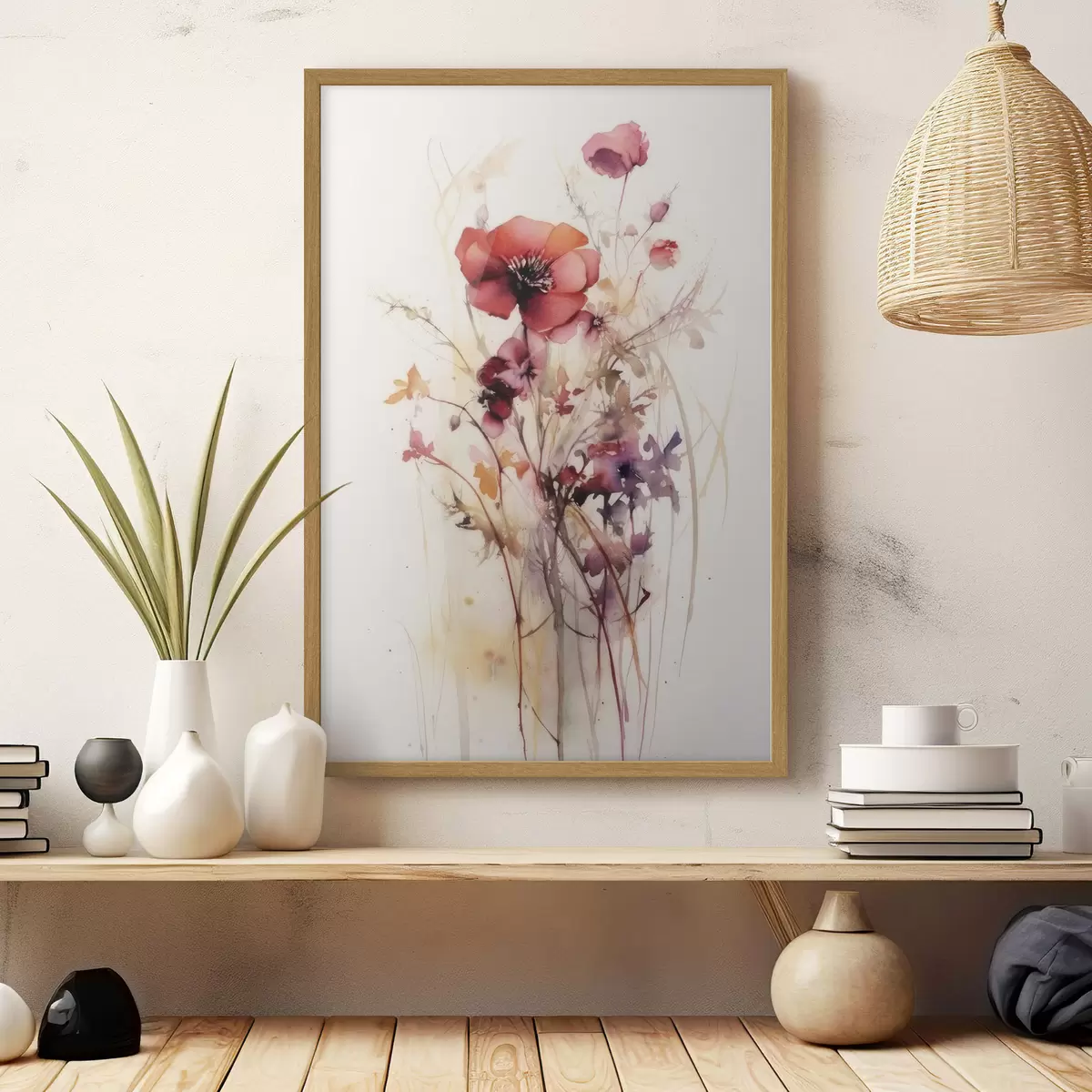 Poster Fleurs aux couleurs chaudes f33648