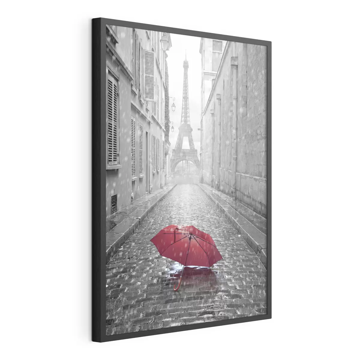 Poster Vue de la Tour Eiffel depuis une rue de Paris f33713
