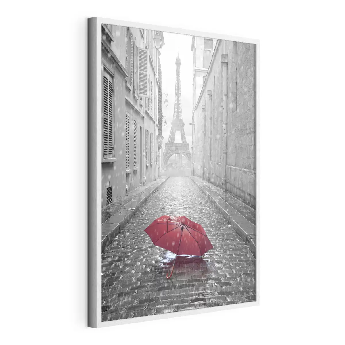 Poster Vue de la Tour Eiffel depuis une rue de Paris f33713