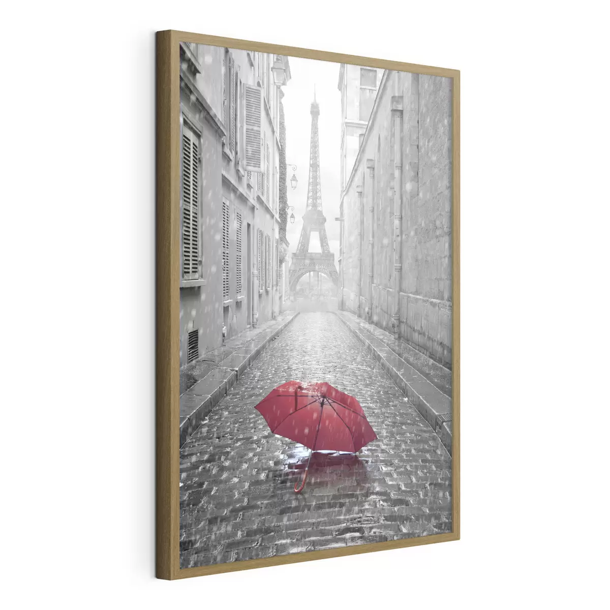 Poster Vue de la Tour Eiffel depuis une rue de Paris f33713