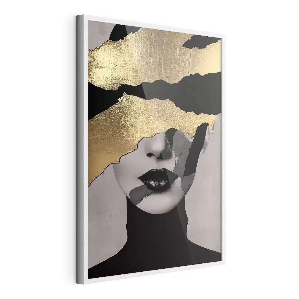 Poster Lèvres noires, portrait d'une jeune fille f35520