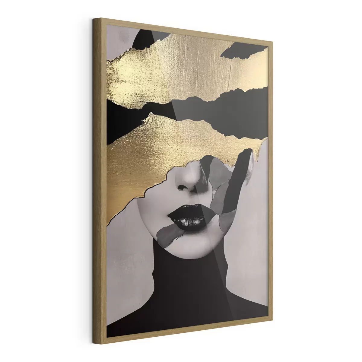Poster Lèvres noires, portrait d'une jeune fille f35520