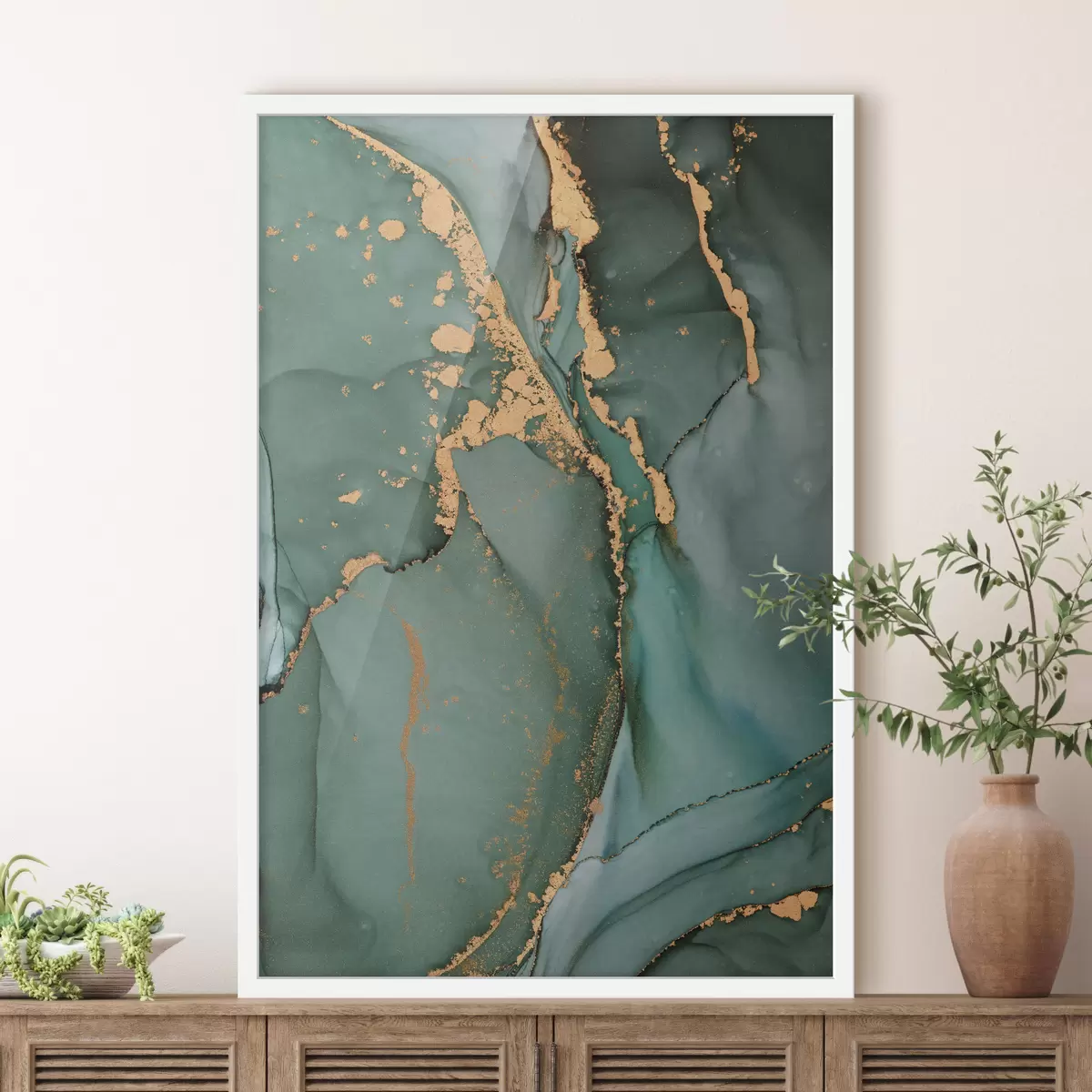 Poster Marbre vert f35859