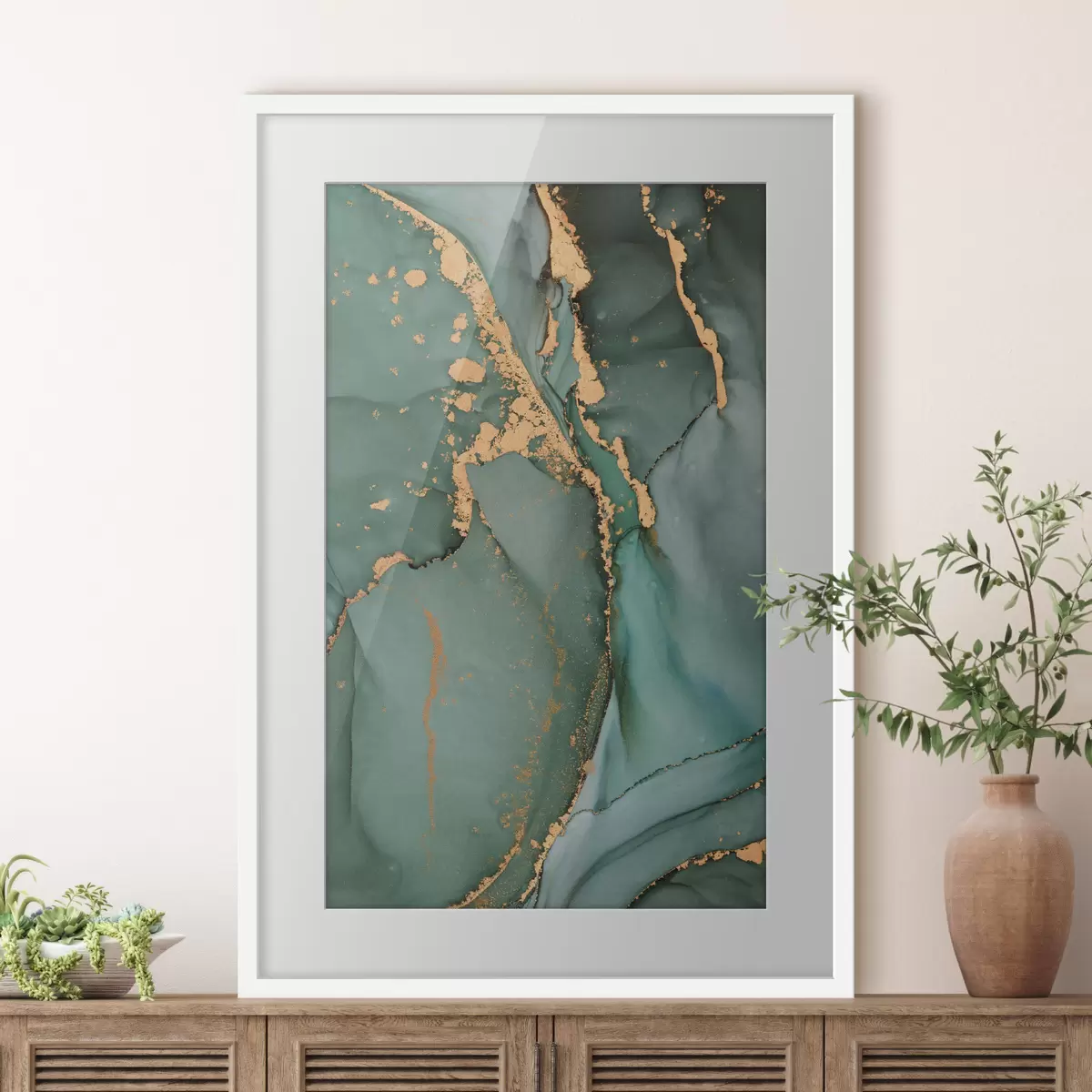 Poster Marbre vert f35859