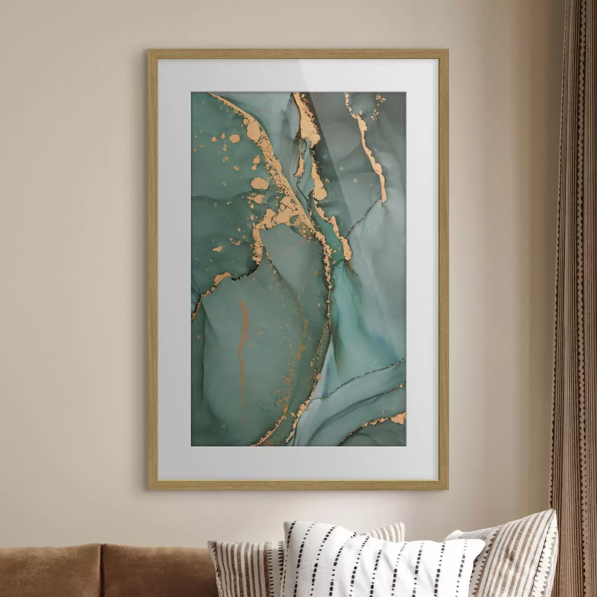 Poster Marbre vert f35859