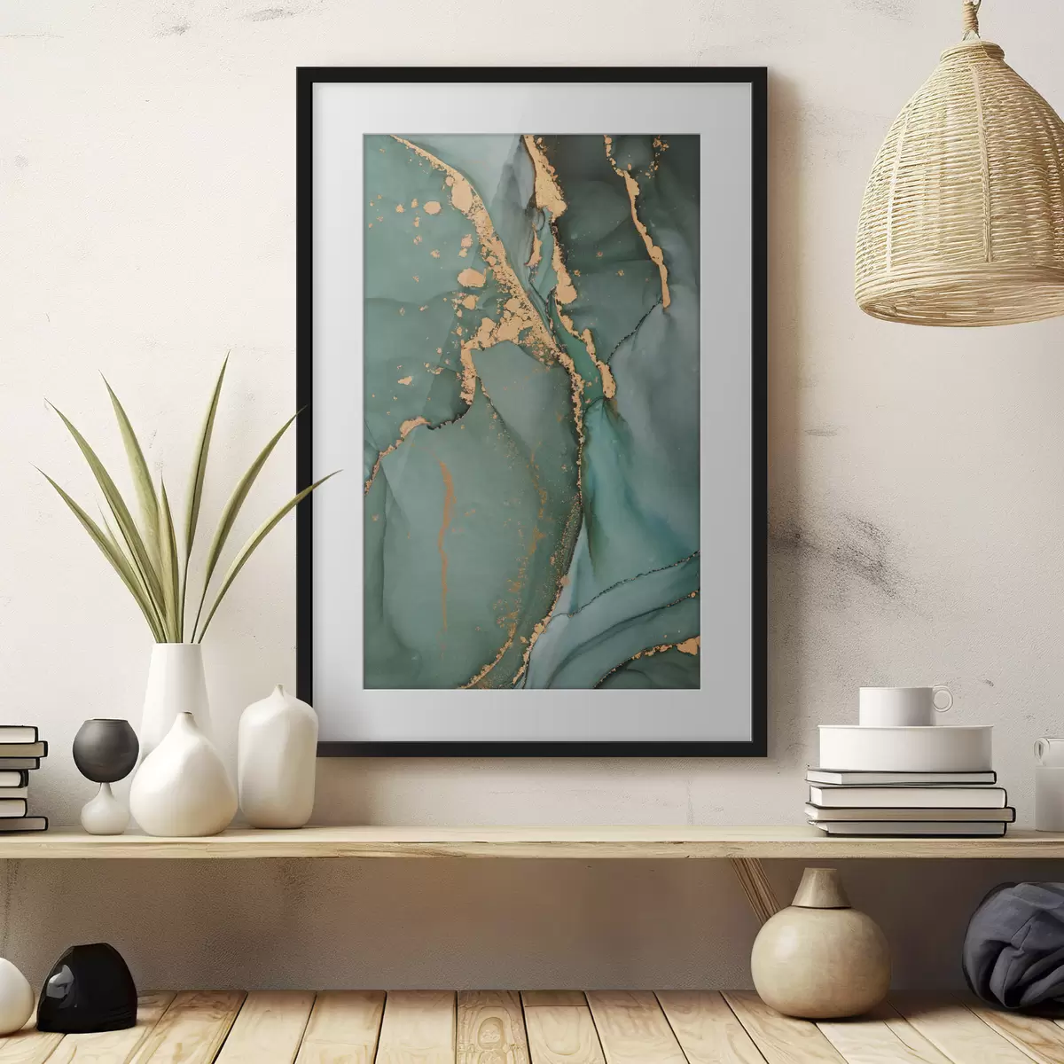 Poster Marbre vert f35859