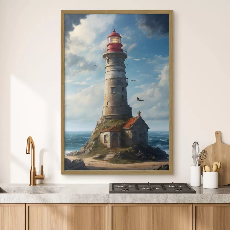 Papier peint Vieux phare en bord de mer f36448