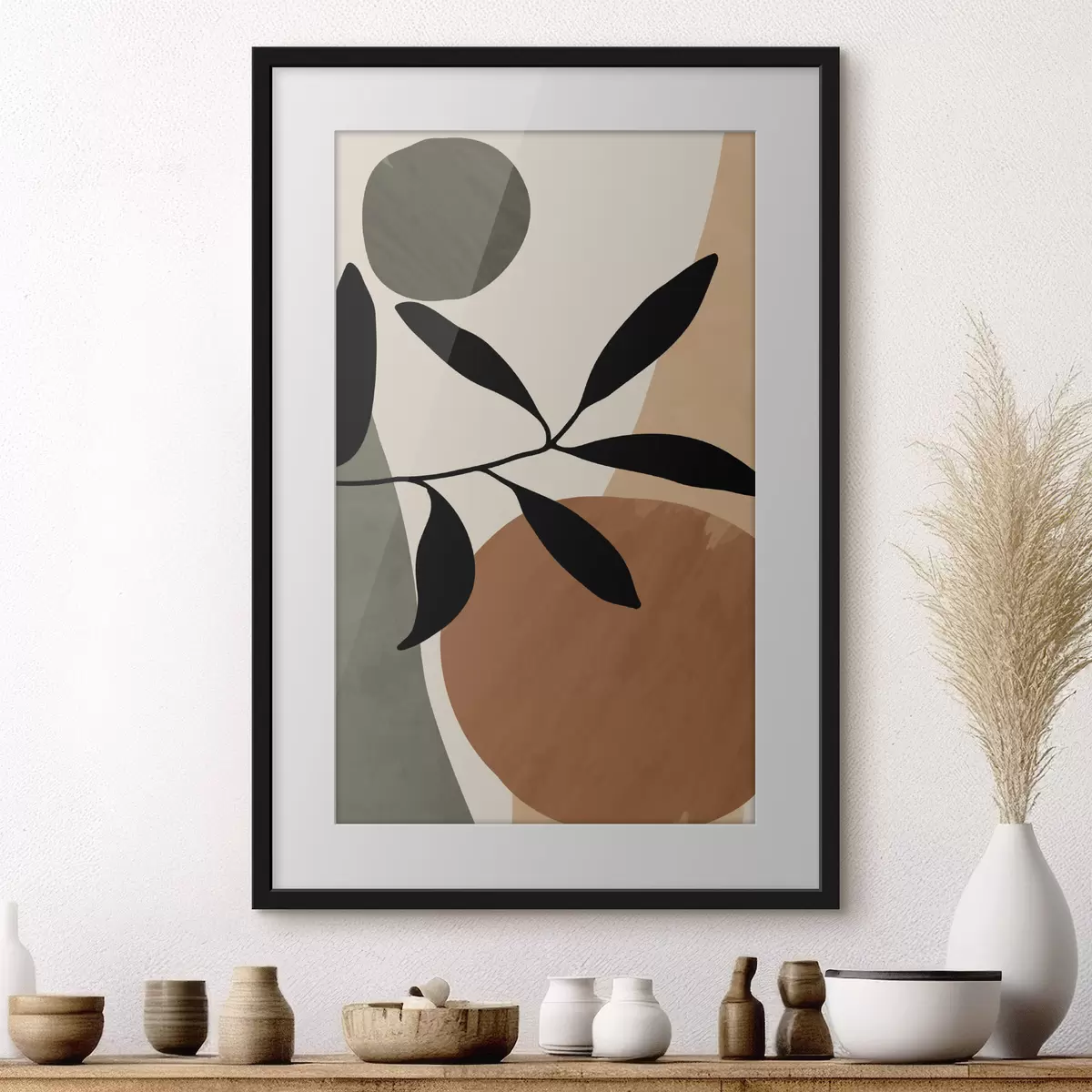 Poster Branches sur fond d'abstraction f36481