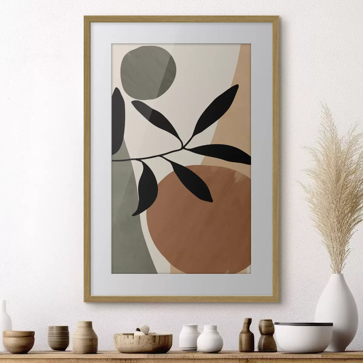 Poster Branches sur fond d'abstraction f36481