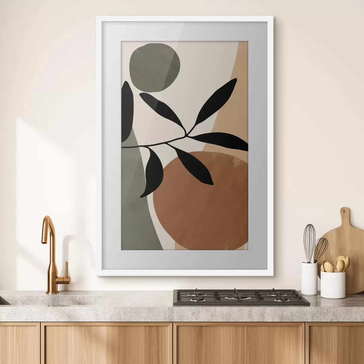 Poster Branches sur fond d'abstraction f36481