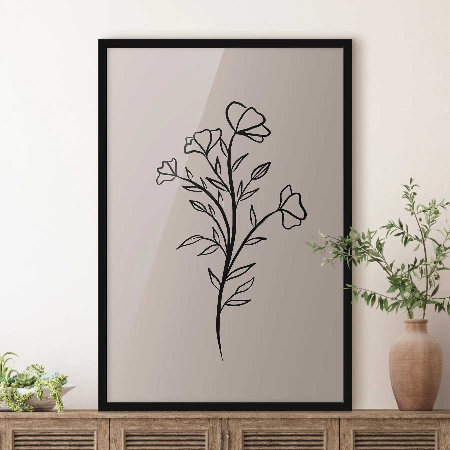 Papier peint Arrangement floral minimaliste f36715