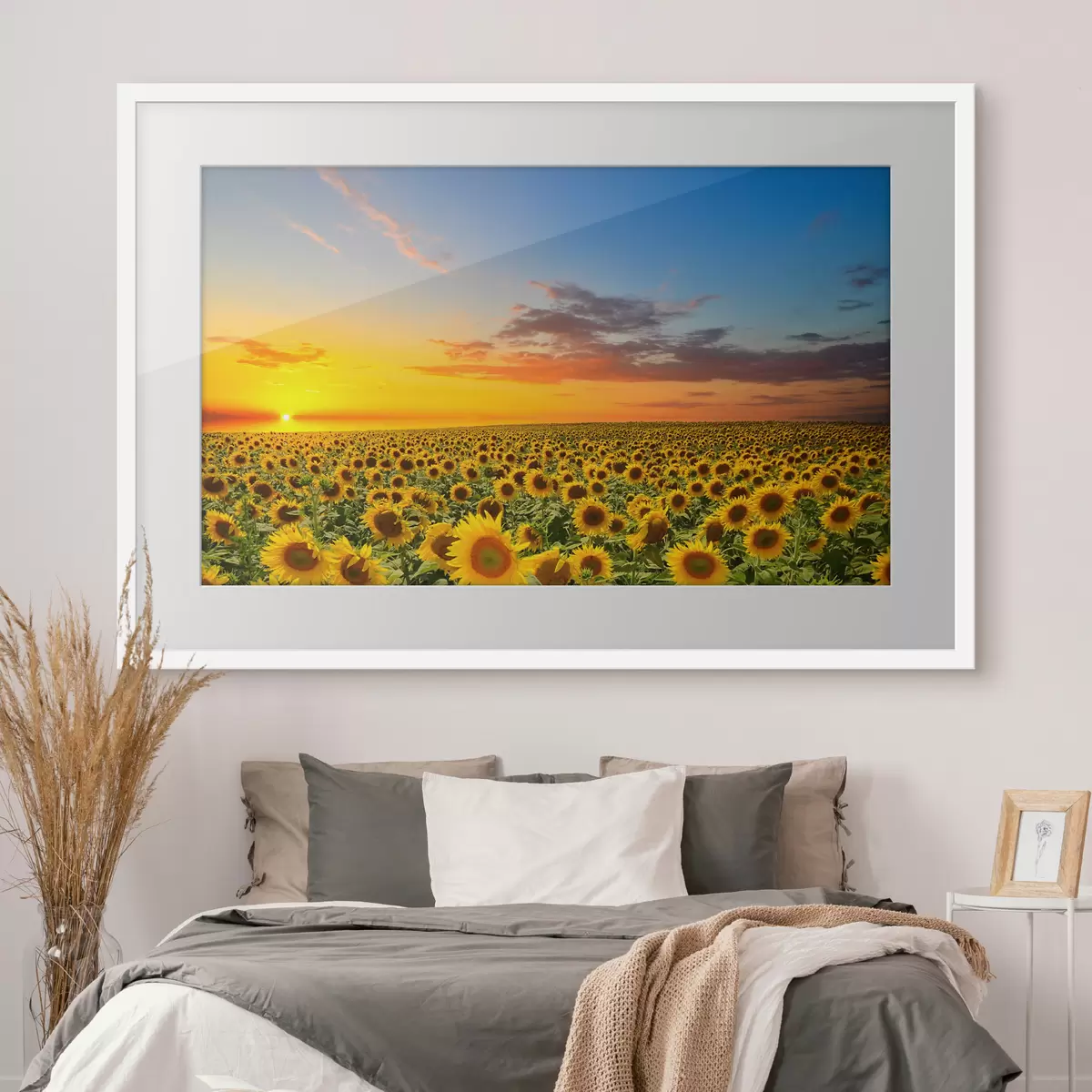 Poster Aube dans un champ de tournesols f05429
