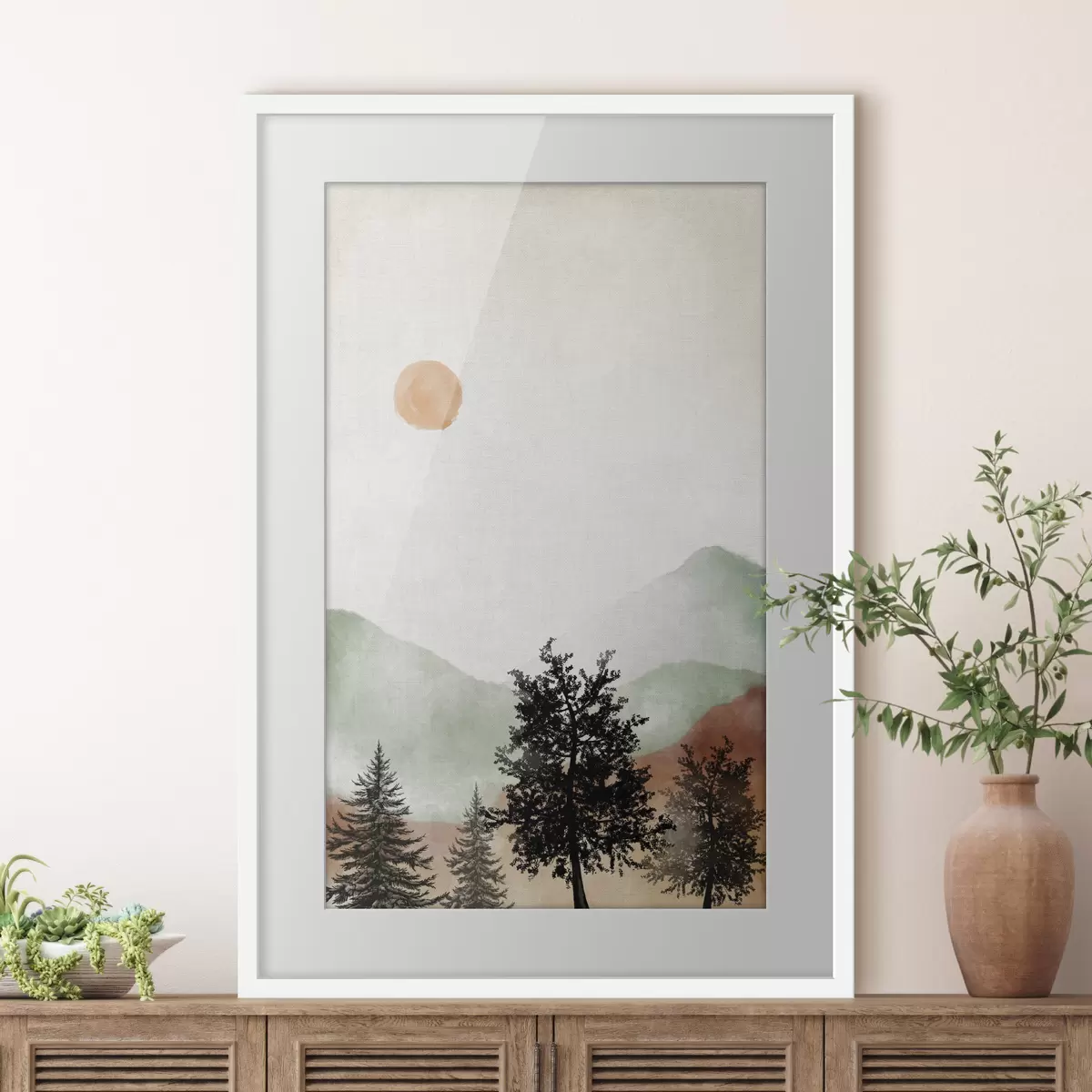 Poster Paysage de montagne à l'aquarelle f36592