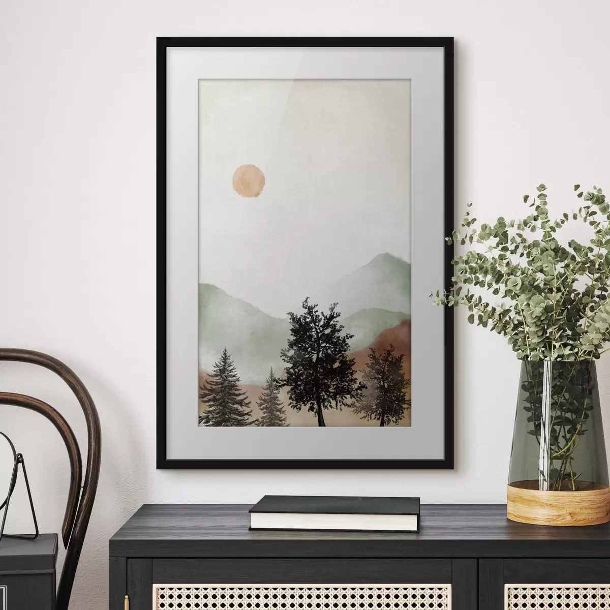 Poster Paysage de montagne à l'aquarelle f36592