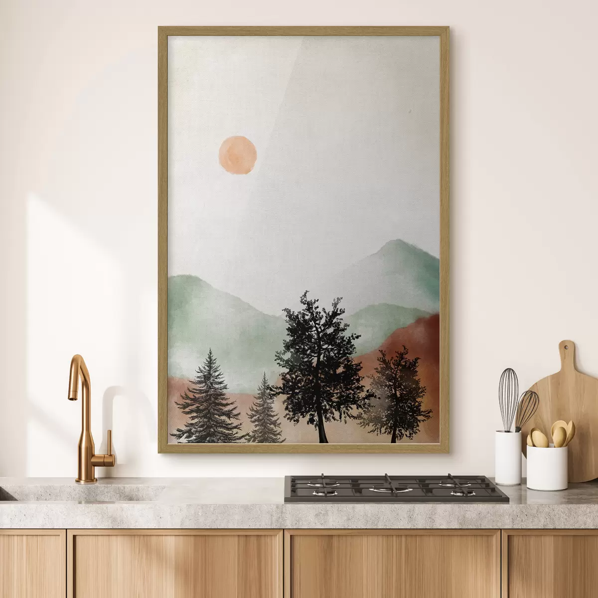 Poster Paysage de montagne à l'aquarelle f36592