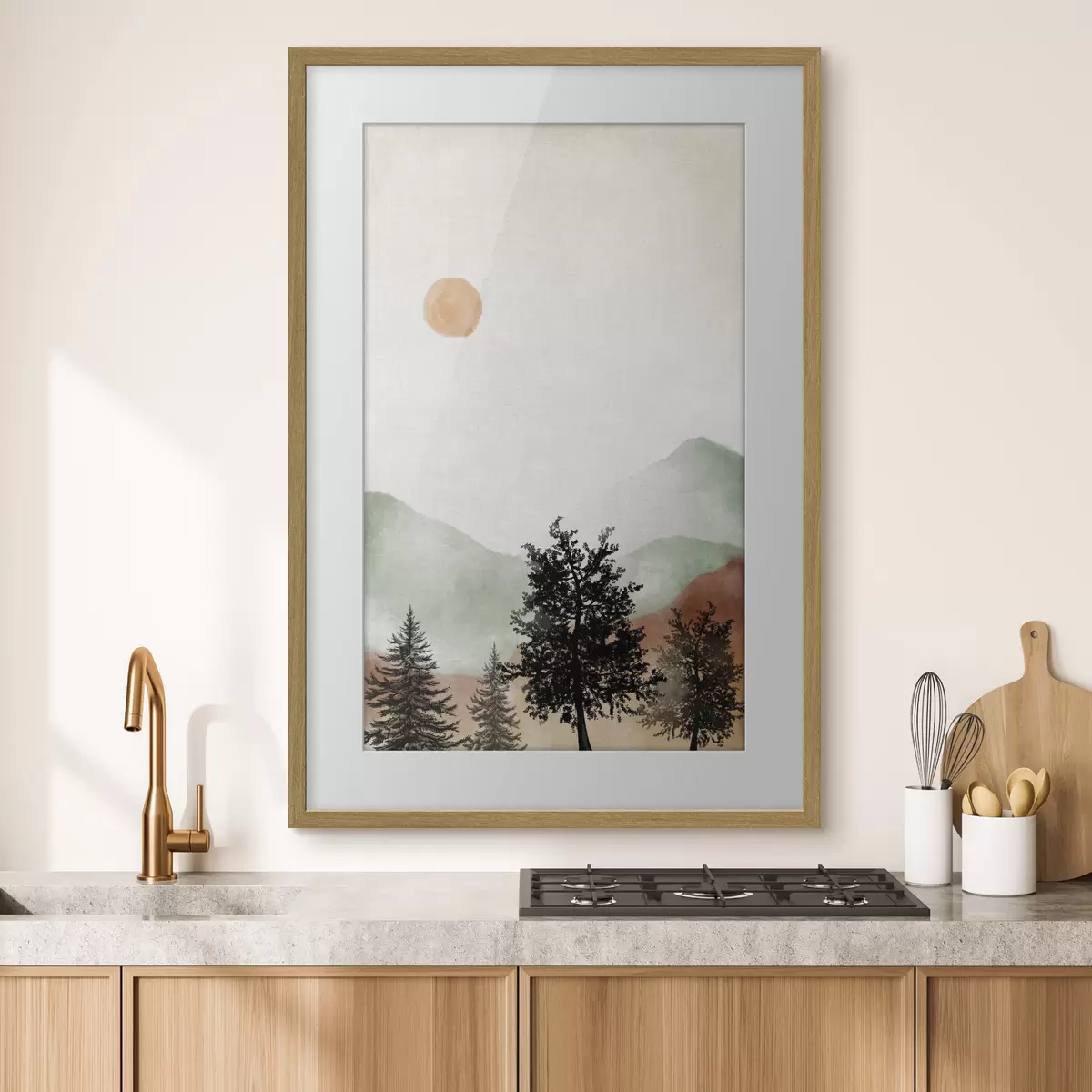 Poster Paysage de montagne à l'aquarelle f36592