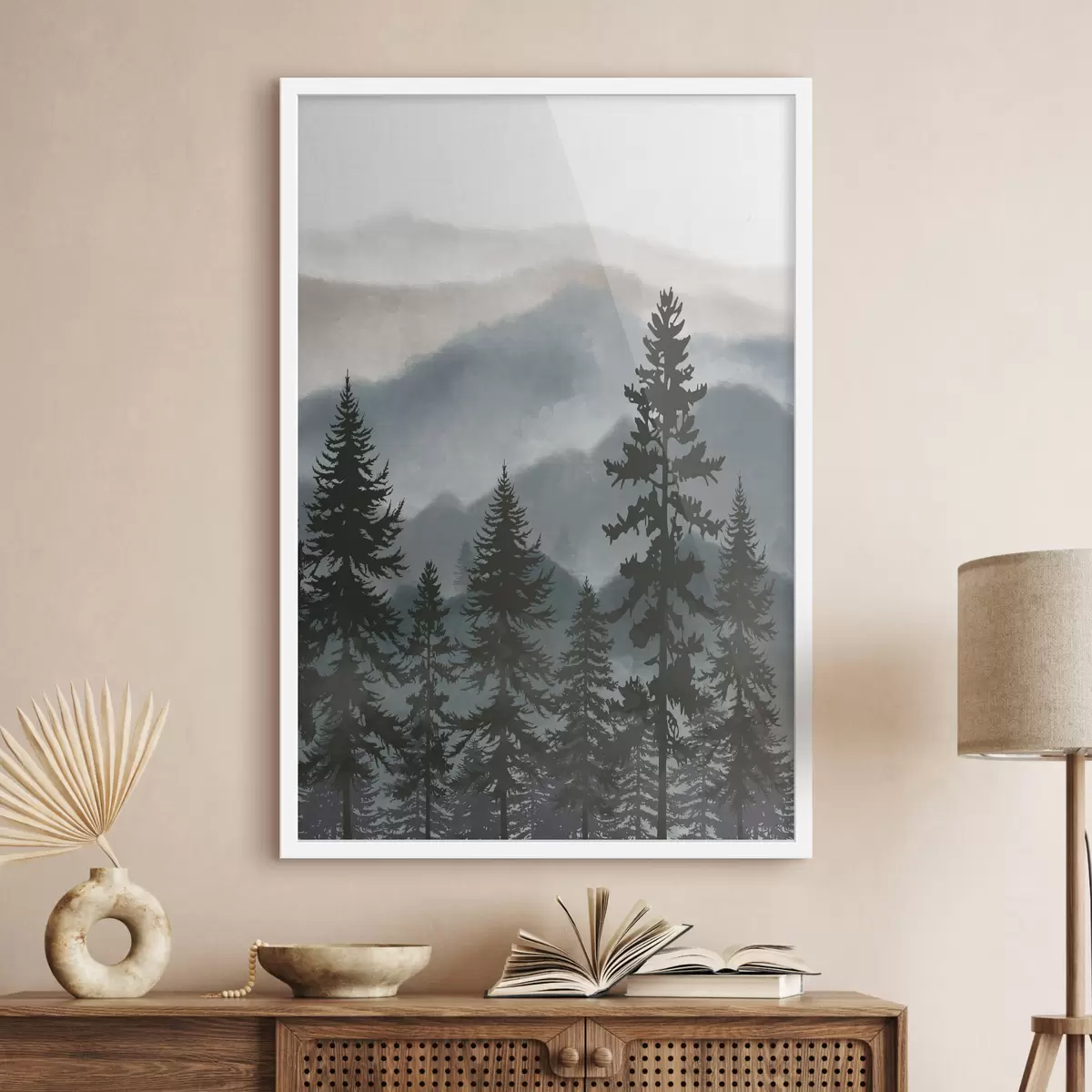 Poster Monts bleus, forêt calme f37017