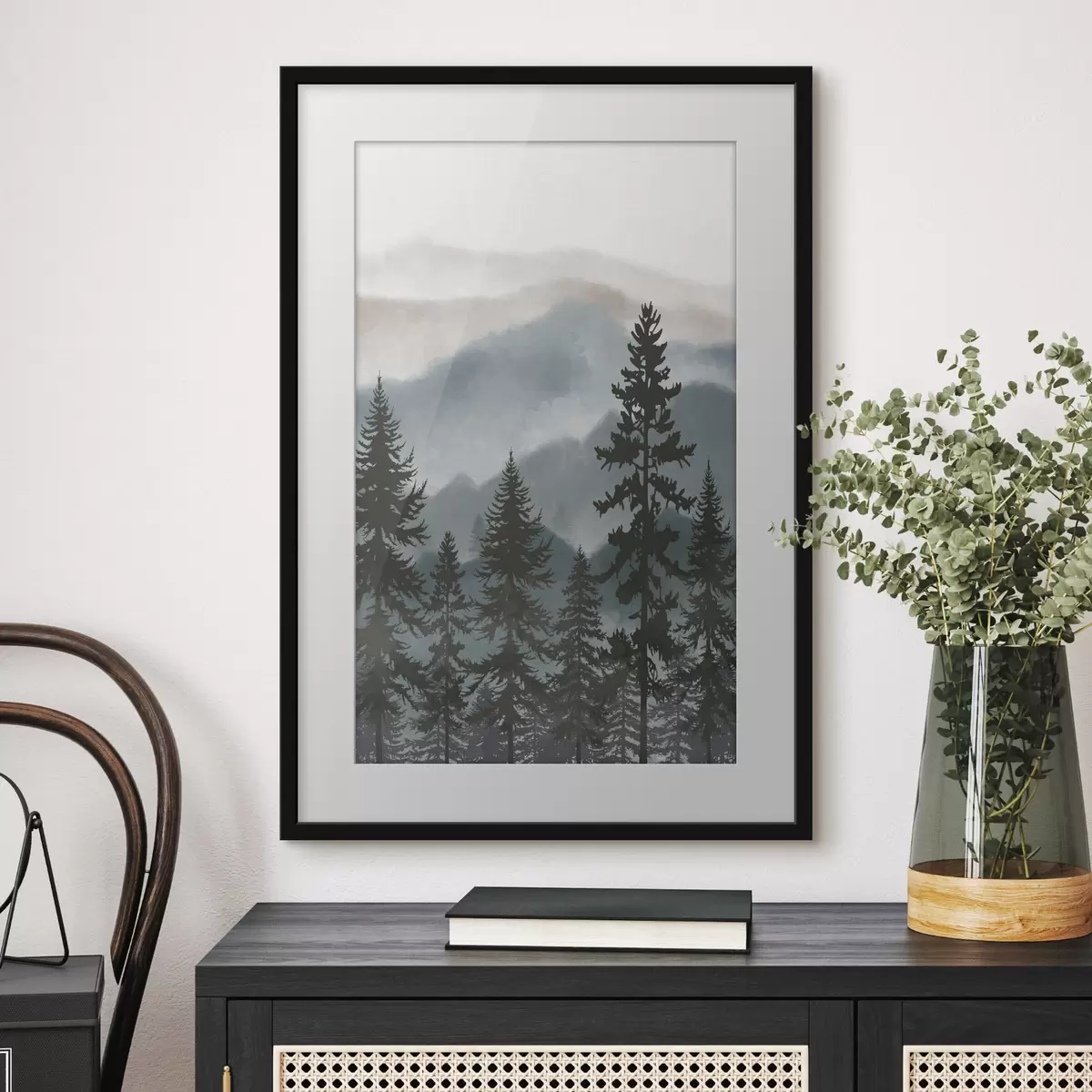 Poster Monts bleus, forêt calme f37017