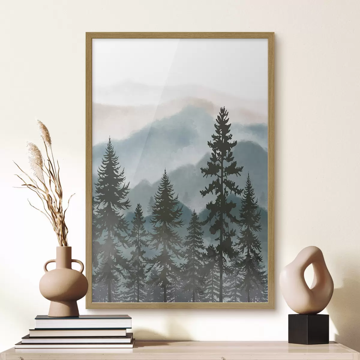 Poster Monts bleus, forêt calme f37017