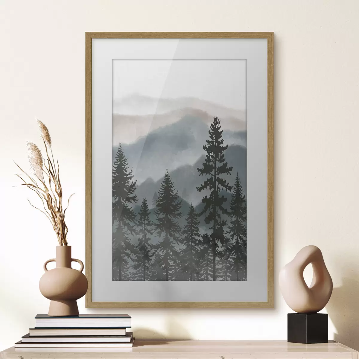 Poster Monts bleus, forêt calme f37017