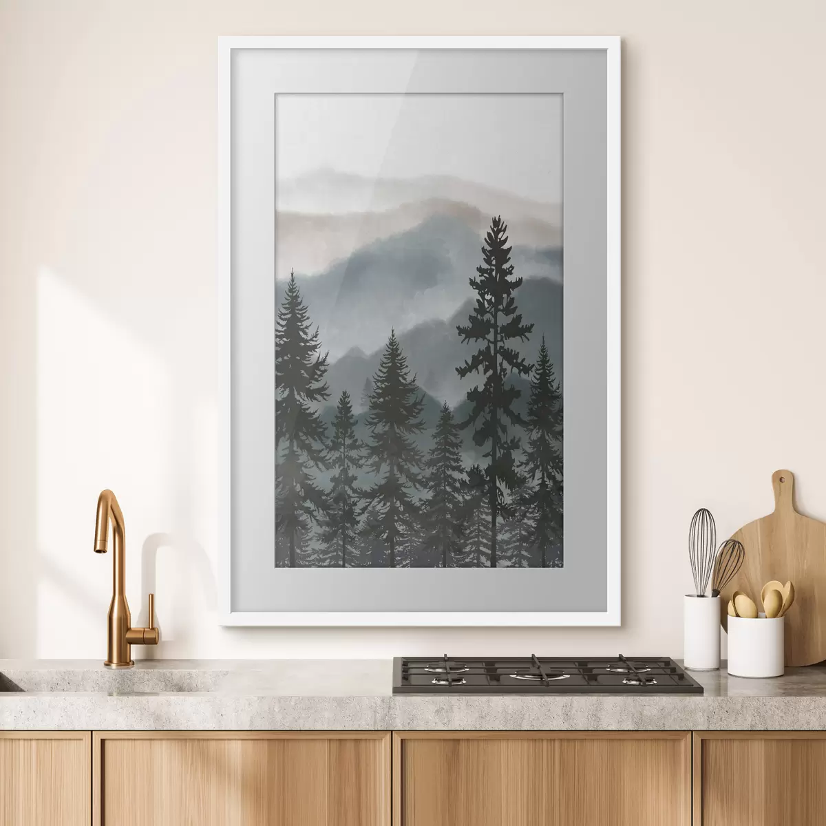Poster Monts bleus, forêt calme f37017