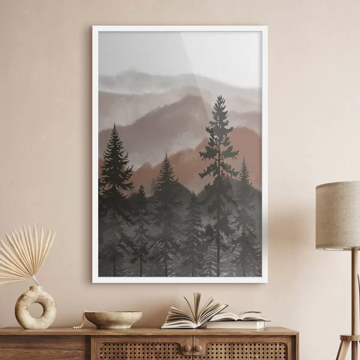 Poster Monts dans la lumière chaude f37017v2