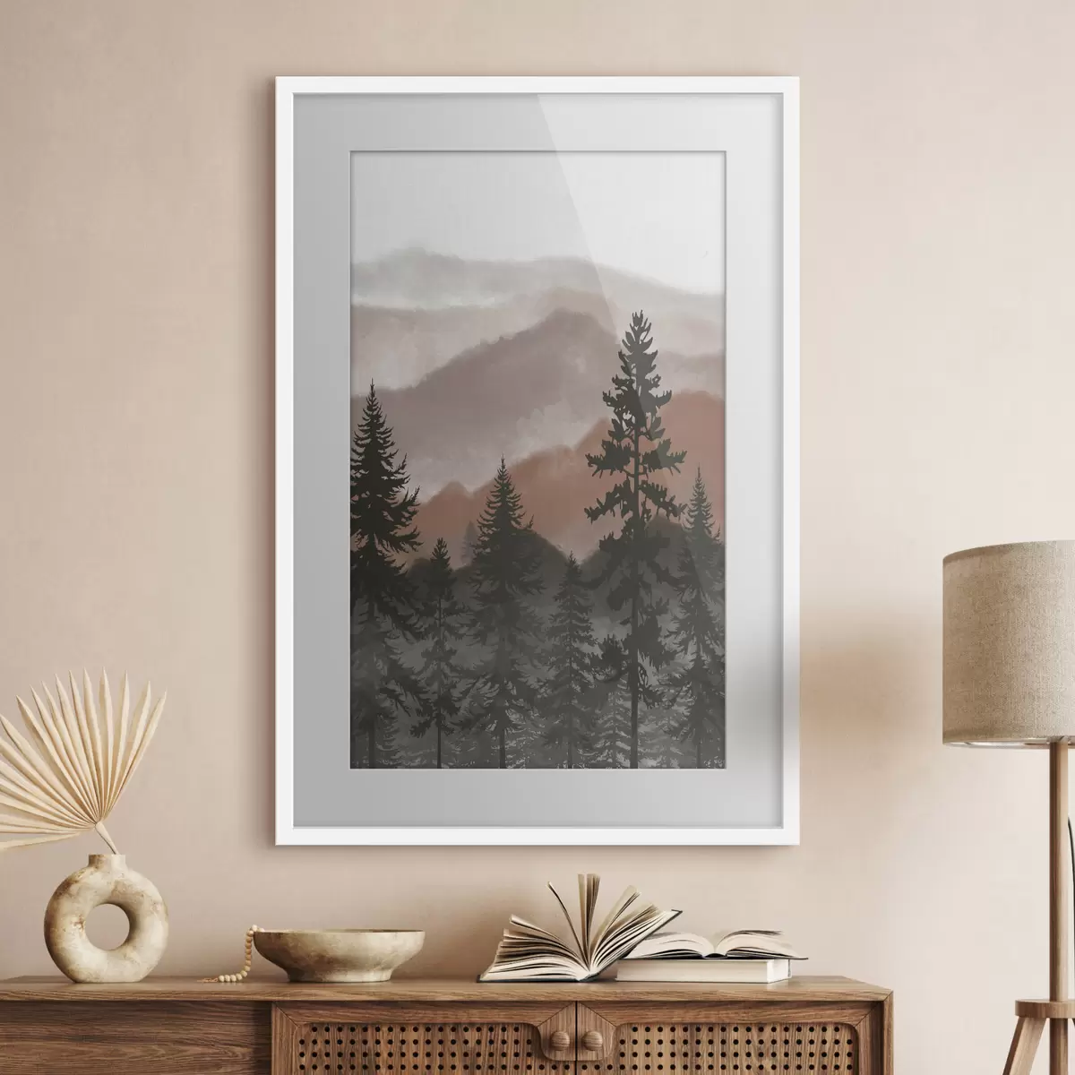 Poster Monts dans la lumière chaude f37017v2