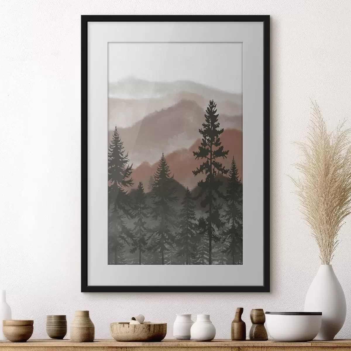 Poster Monts dans la lumière chaude f37017v2