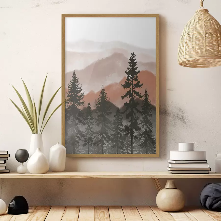 Papier peint Monts dans la lumière chaude f37017v2