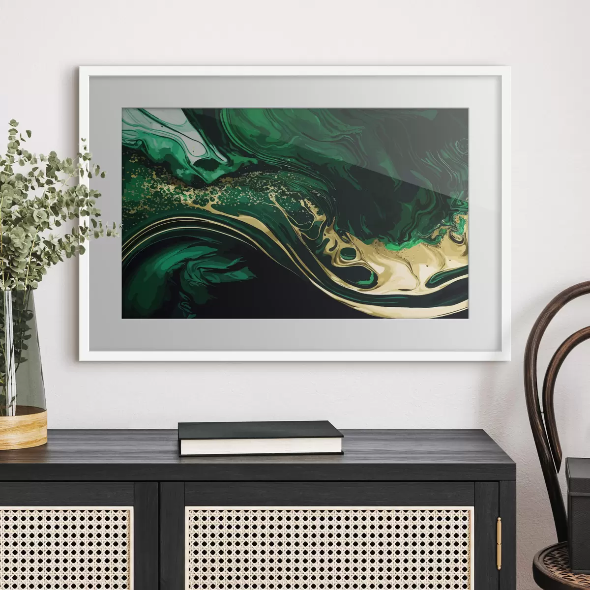 Poster Reflets verts f35444
