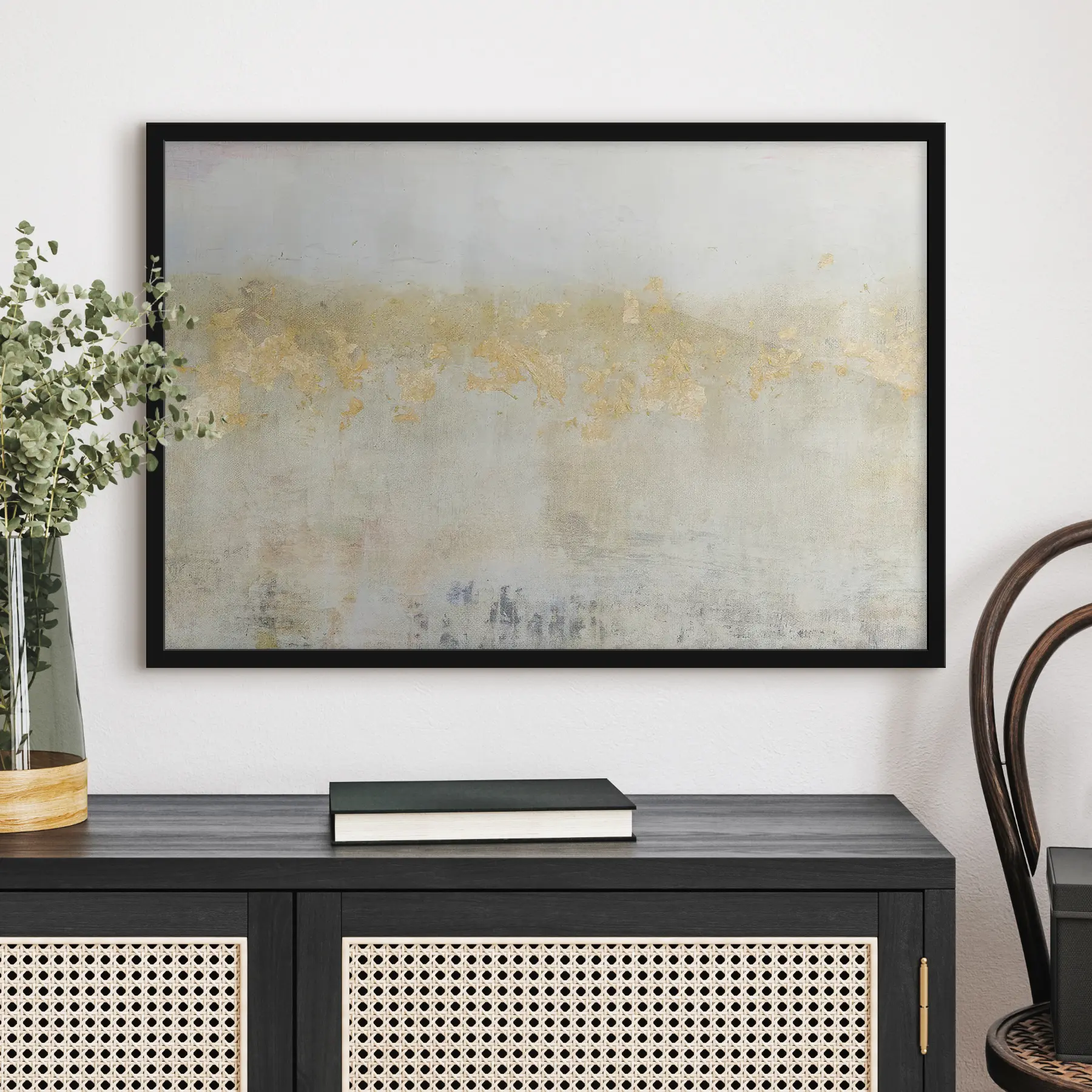 Tableau Mur en béton avec de l'or f35841