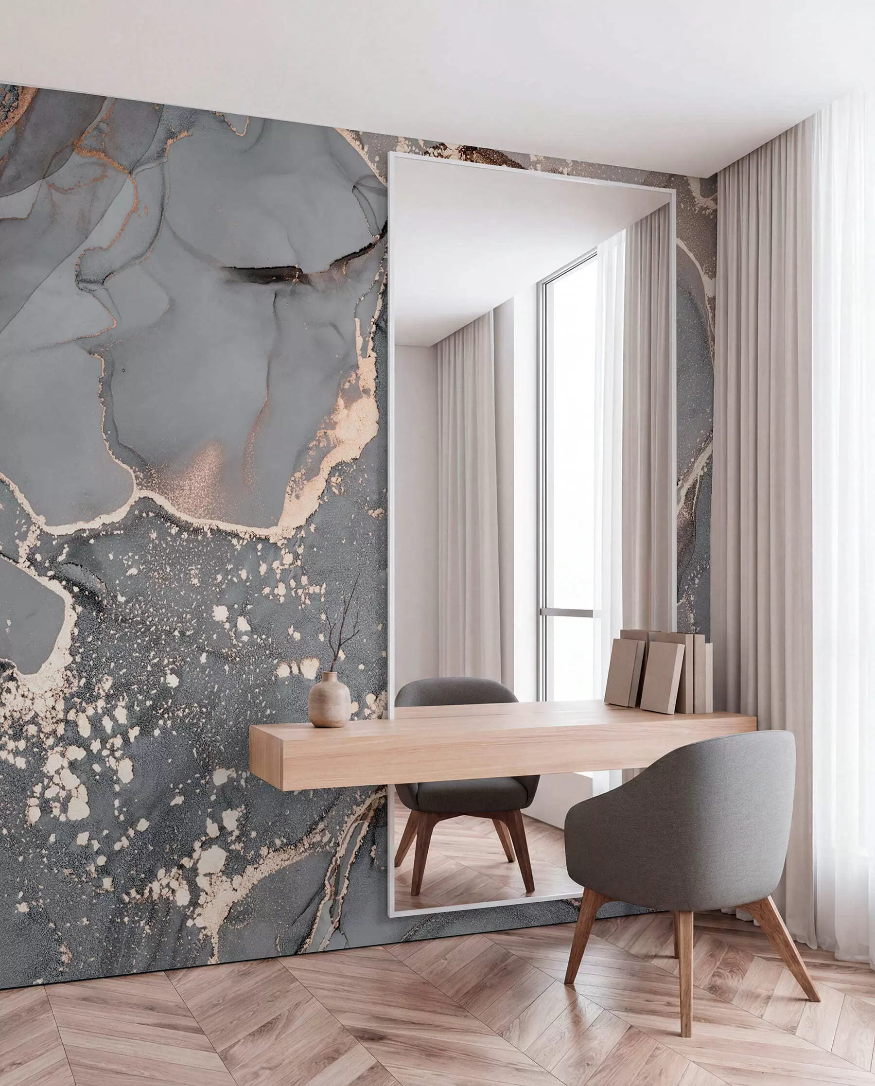 Papier peint Marbre gris u93578d1