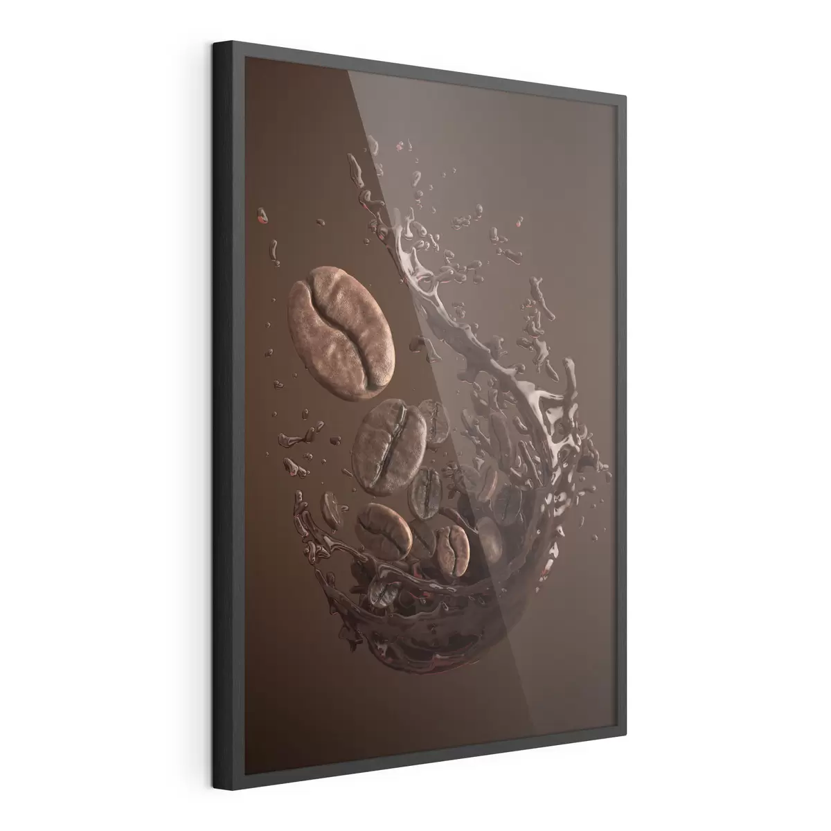 Poster Effet graphique de café et de grains de café f37176