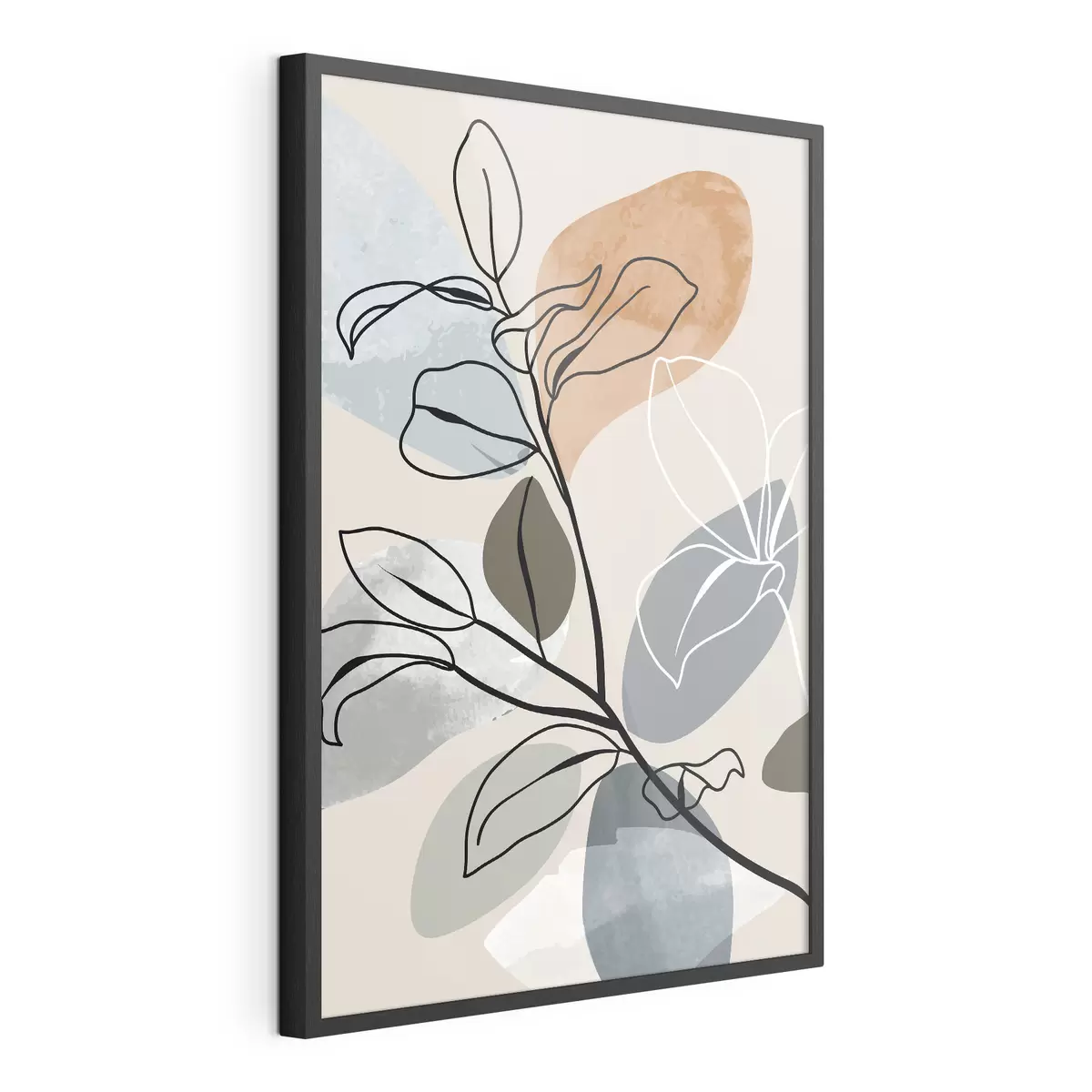 Poster Feuilles à l'aquarelle dans un style bohème f36817