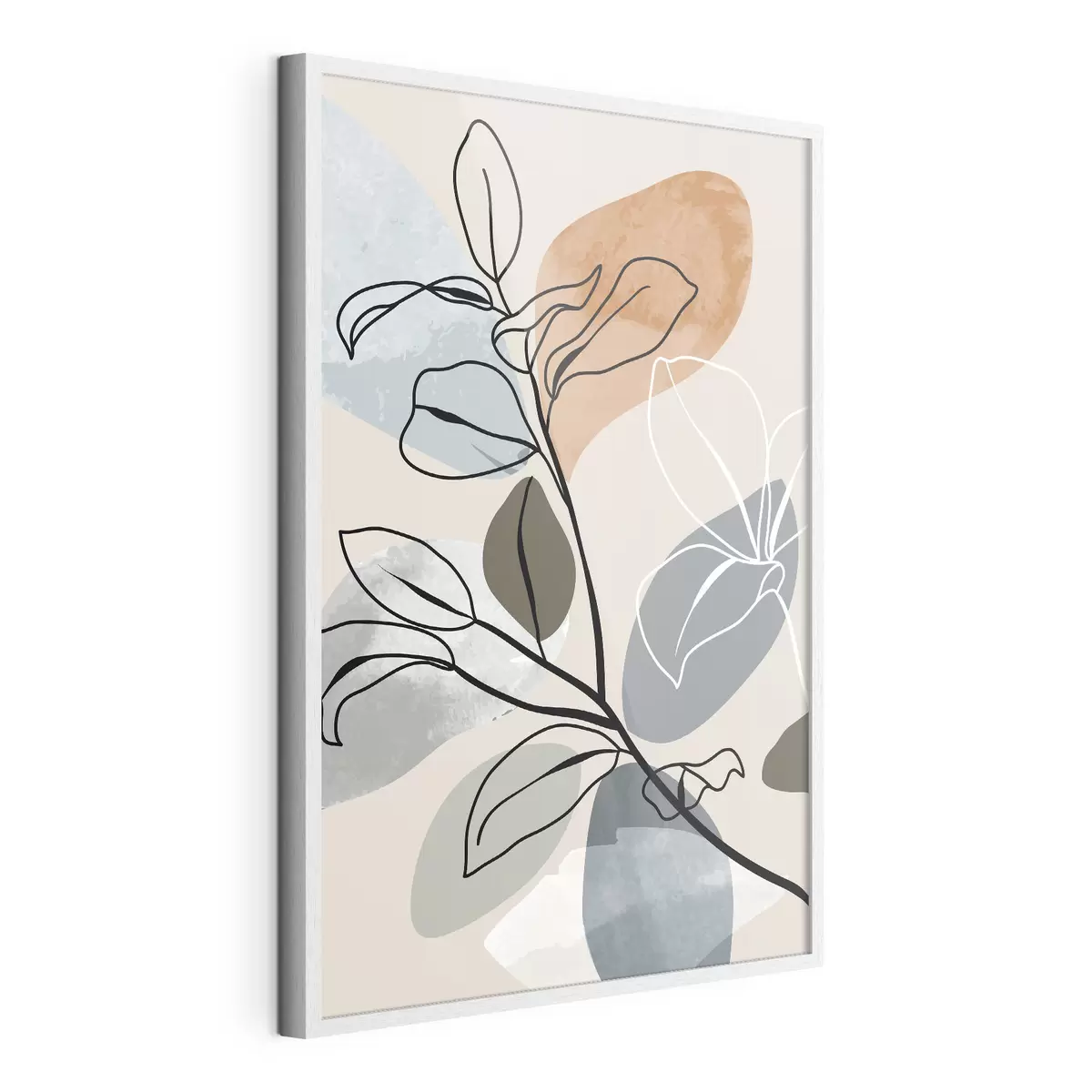 Poster Feuilles à l'aquarelle dans un style bohème f36817
