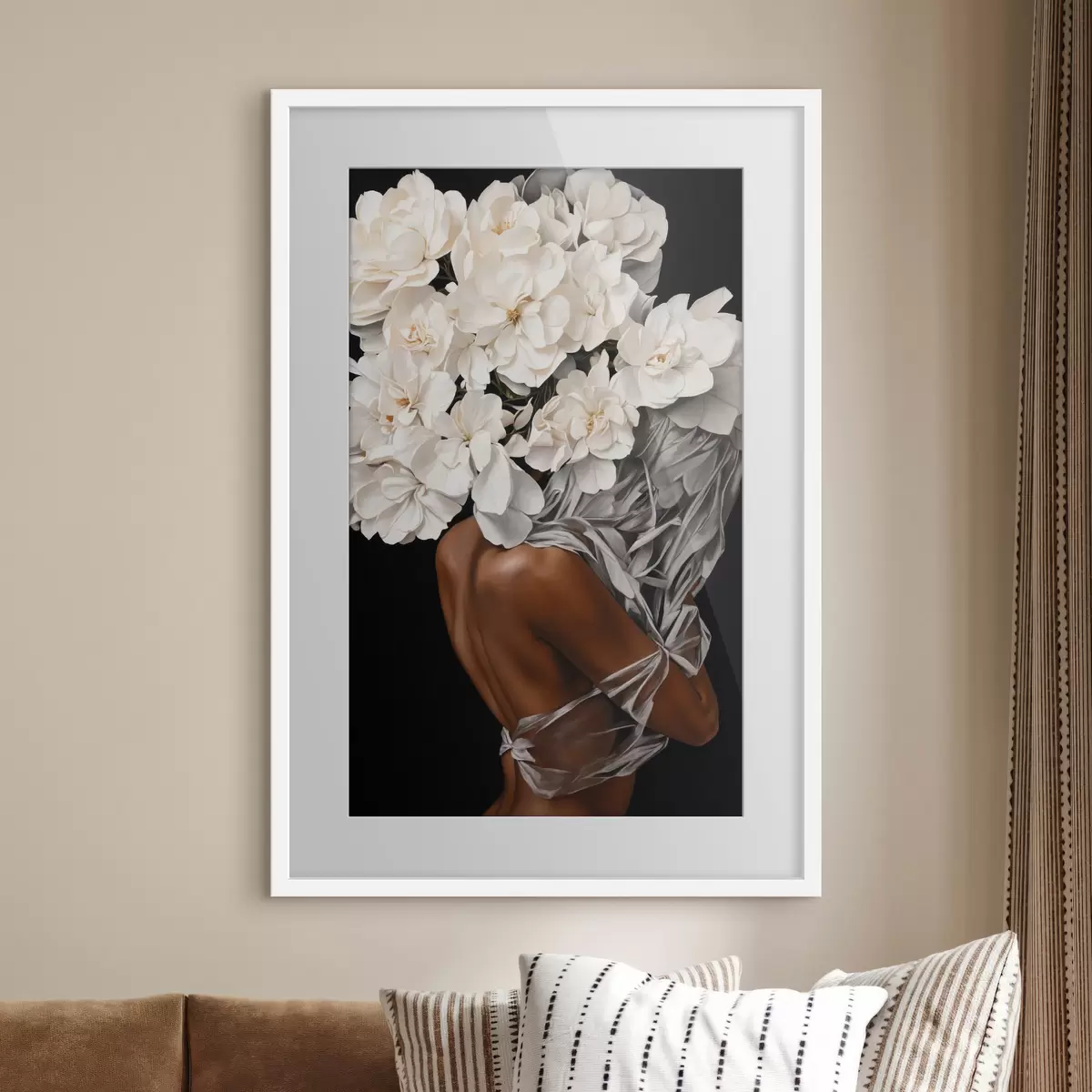 Poster Derrière les fleurs f37163
