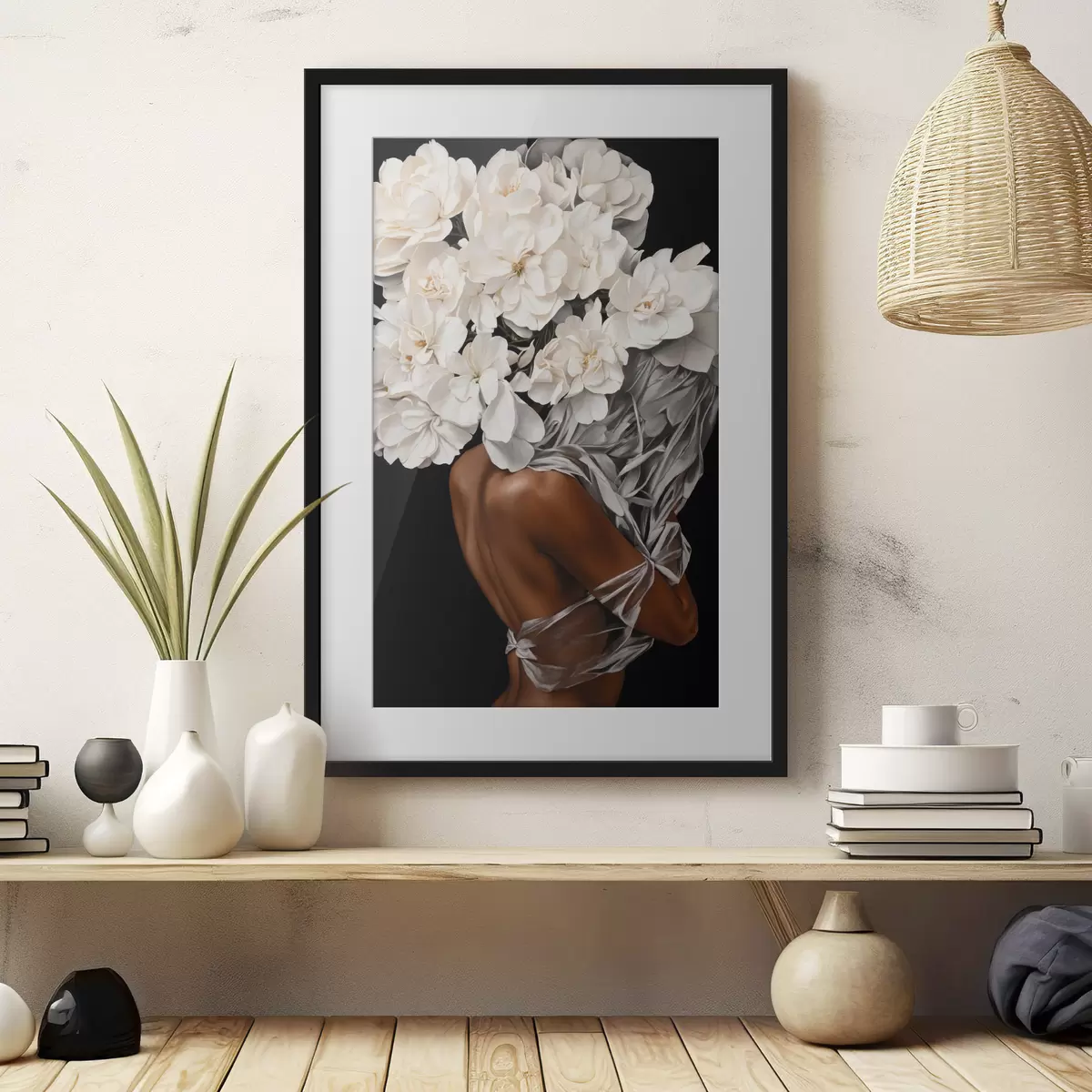 Poster Derrière les fleurs f37163