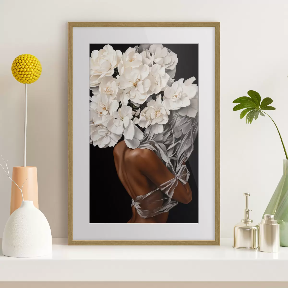 Poster Derrière les fleurs f37163