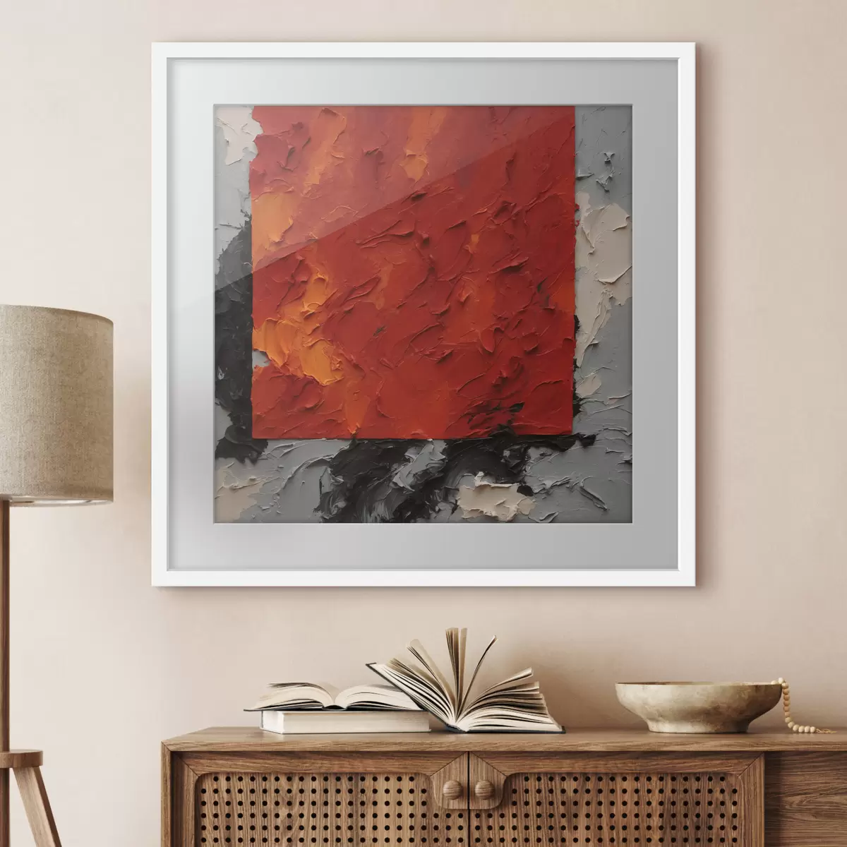 Poster Attraction rouge f37167